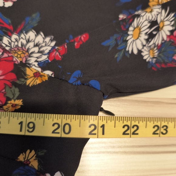 Y2K JUNIORS TAYLOR & SAGE FLORAL LONG SLEEVE DRESS MULTI-COLOR LINED XL - Picture 8 of 9